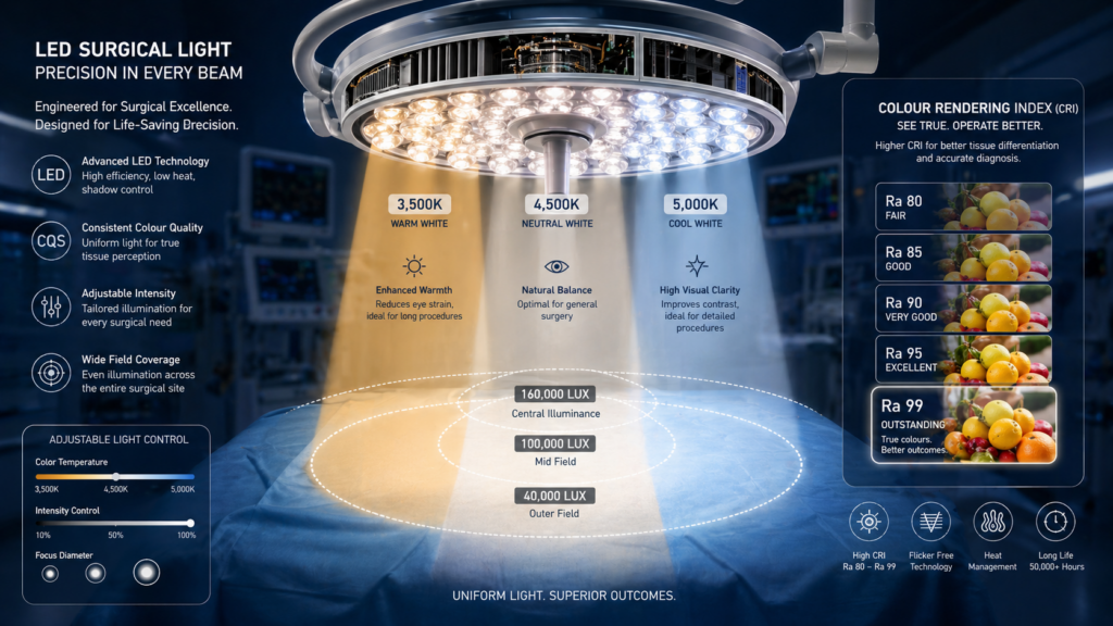 Understanding Lux, Cri, And Color Temperature In Surgical Lighting